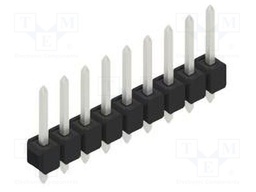 Connector: pin strips; pin header; male; PIN: 9; 2.54mm; THT; 1x9