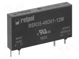 Relay: solid state; 3÷58VDC; 1-phase; PCB; -30÷80°C; 28x5.2x15mm