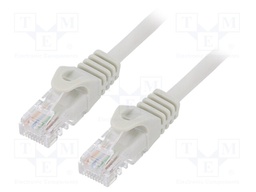 Patch cord; U/UTP; 6; stranded; CCA; PVC; grey; Len: 0.5m; 26AWG