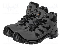 Boots; Size: 47; grey; leather; slip,perforation,impact