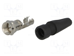 Plug; F; male; straight; 7mm; screw terminal; for cable