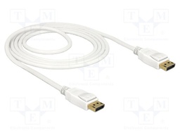 Cable; DisplayPort plug,both sides; DisplayPort 1.2; 1.5m; white
