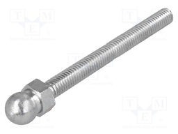 Pin; M6; Plunger mat: steel; Ø: 10mm; Plating: zinc; Thread len: 60mm