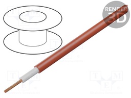 Wire; stranded; OFC; 1x0,5mm2; PVC; red; 49V; -15÷70°C; 100m; Class: 6