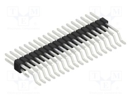 Connector: pin strips; pin header; male; PIN: 38; 1.27mm; SMT; 2x19