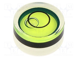 Spirit level; H: 7mm; Ømount.hole: 12mm; plastic; Body: white