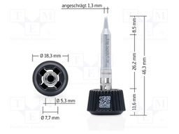 Tip; conical; 1.3mm; longlife; for soldering station