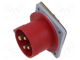 Connector: AC supply 3-phase; socket; male; straight; -25÷40°C