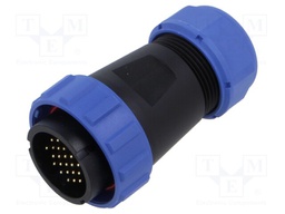 Plug; SY29; male; PIN: 26; IP67; 5A; soldering; for cable; 400V; 18AWG