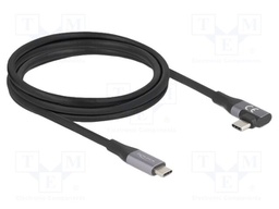 Cable; bidirectional; USB C plug,USB C plug 90° left/right; 2m