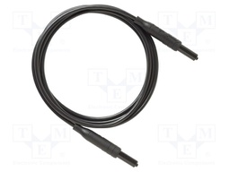 Test lead; 7A; 4mm banana plug-4mm banana plug; insulated; black