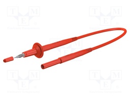 Test lead; 10A; red; Plating: nickel plated; 5kV; Type: insulated