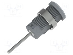 Connector: 4mm banana; socket; grey; nickel plated; insulated