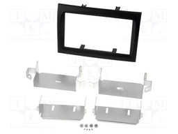 Radio mounting frame; Citroën,Fiat,Peugeot; 2 DIN; matt black