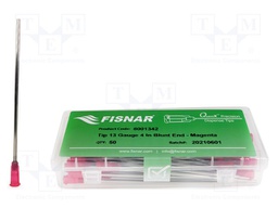 Needle: steel; 4"; Size: 13; straight; 1.78mm; Mounting: Luer Lock