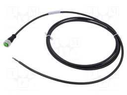Cable: for sensors/automation; M12; PIN: 4; straight; 2m; plug; 4A