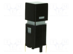 Switch: push-button; Pos: 2; SPST; 0.001A/20VDC; black; PCB; 1.25N