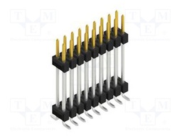 Connector: pin strips; pin header; male; PIN: 18; 2.54mm; SMT; 2x9