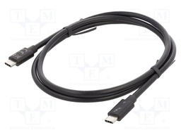 Cable; bidirectional; USB C plug,both sides; gold-plated; 1m