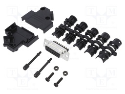 D-Sub; PIN: 15; female; unshielded; angled 45°; screw terminal