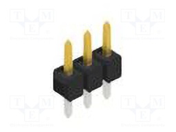 Connector: pin strips; pin header; male; PIN: 3; 2.54mm; THT; 1x3