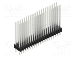 Connector: pin strips; pin header; male; PIN: 40; 1.27mm; THT; 2x20
