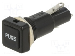 Fuse holder; 6.3x32mm; 10A; on panel; Cutout: Ø15.2mm; UL94V-1