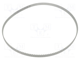 Timing belt; T5; W: 10mm; H: 2.2mm; Lw: 750mm; Tooth height: 1.2mm