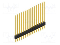 Connector: pin strips; pin header; male; PIN: 16; 1.27mm; THT; 1x16