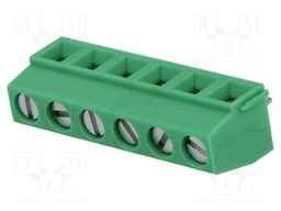 PCB terminal block; angled 90°; 5.08mm; ways: 6; on PCBs; terminal