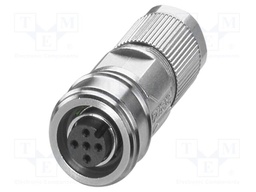 Connector: M12; plug; PIN: 5; 48V; straight; IP65; crimped; A code