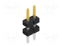 Connector: pin strips; pin header; male; PIN: 2; 2mm; THT; 1x2; 100V