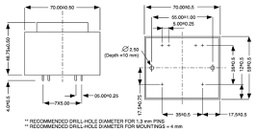 Transformer: encapsulated; 30VA; 117VAC; 24V; 24V; 625mA; 625mA