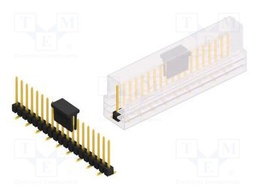 Connector: pin strips; pin header; male; PIN: 19; 2.54mm; SMT; 1x19
