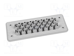 Multigate grommet; grey; Holes no: 30; -40÷90°C; UL94V-0; IP66; MHF