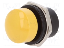 Switch: push-button; Pos: 2; SPST-NO; 5A/32VDC; yellow; Ø12.3mm