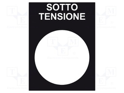 Label; control station