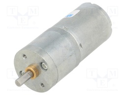 Motor: DC; with gearbox; LP; 6VDC; 2.4A; Shaft: D spring; 34rpm