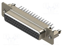 Connector: D-Sub HD; PIN: 44; socket; female; straight; THT; MHDD