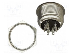 Connector: M16; female; for panel mounting; IP40; socket; 300V