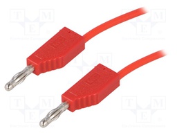 Test lead; PVC; 1m; red; 32A; 60V; Cond.cross sec: 2.5mm2