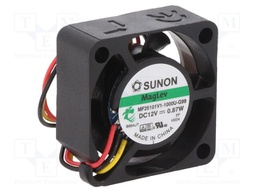 Fan: DC; axial; 12VDC; 25x25x10mm; 6.42m3/h; 26dBA; Vapo; Out: F type