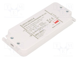 Power supply: switched-mode; LED; 15W; 10÷50VDC; 300mA; 185÷265VAC
