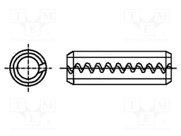 Springy stud; spring steel; BN: 879; Ø: 3mm; L: 10mm; VSM 12785