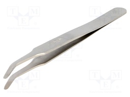 Tweezers; 115mm; SMD; Blades: curved; Blade tip shape: round