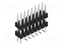 Connector: pin strips; pin header; male; PIN: 16; 2.54mm; SMT; 2x8