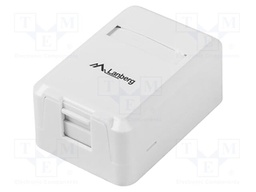 Wall socket; white; wall mount; Enclos.mat: ABS; 60.1x42.1x26.4mm