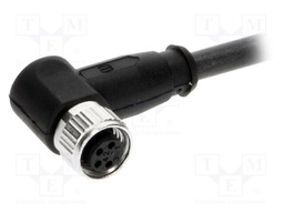 Connector: M8; female; PIN: 4; angled 90°; with lead; plug; 2m; TPU