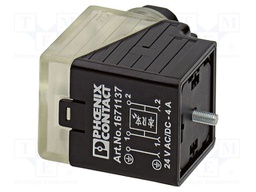 Connector: valve connector; plug; form A; female; PIN: 3; IP65; PG9
