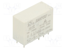 Relay: electromagnetic; SPDT; Ucoil: 24VDC; Icontacts max: 16A; 16A